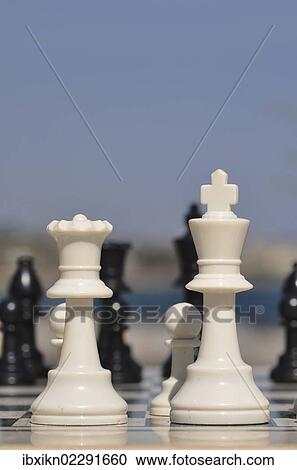 "Chessmen, white king and queen" View Large Photo Image Stock Image - "Chessmen, white king and queen". Fotosearch