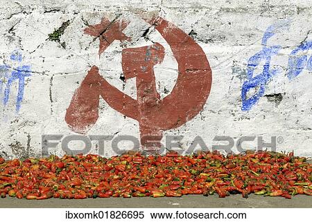 "Chili peppers and campaigning for the Communist Party, Munnar, Kerala, South India, India, Asia" View Large Photo Image Stock Photography - "Chili peppers and campaigning for the Communist Party, Munnar, Kerala, South India, India, Asia". Fotosearch