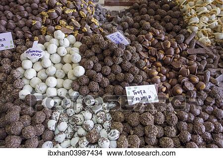 "Chocolate in a shop, Puerto Montt, Los Lagos Region, Chile, South America" View Large Photo Image Picture - "Chocolate in a shop, Puerto Montt, Los Lagos Region, Chile, South America". Fotosearch