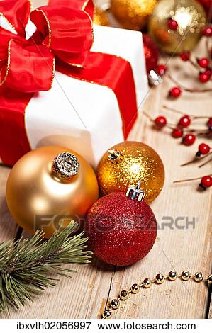 Christmas gift and decoration View Large Photo Image Stock Photo - Christmas gift and decoration. Fotosearch