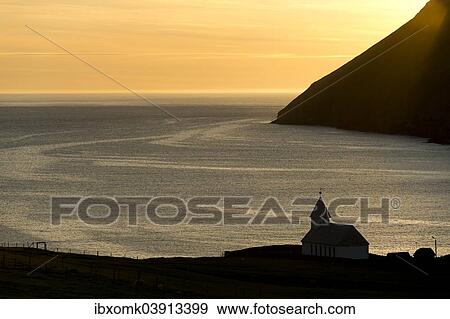 "Church by the sea, Vioareioi, Viooy, Faroe Islands, Denmark, Europe" View Large Photo Image Stock Photo - "Church by the sea, Vioareioi, Viooy, Faroe Islands, Denmark, Europe". Fotosearch