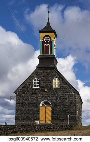 "Church in Hvalnes, Sudurnes, Iceland, Europe" View Large Photo Image Stock Image - "Church in Hvalnes, Sudurnes, Iceland, Europe". Fotosearch