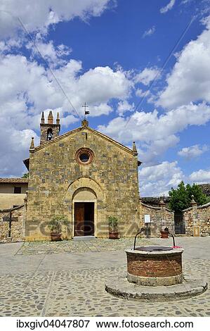 "Church of Santa Maria Assunta in Piazza Roma, Monteriggioni, Province of Siena, Tuscany, Italy, Europe" View Large Photo Image Stock Photo - "Church of Santa Maria Assunta in Piazza Roma, Monteriggioni, Province of Siena, Tuscany, Italy, Europe". Fotosearch