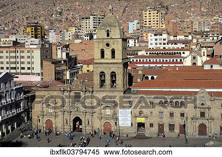 Stock Photography - "Church of St Francis, Iglesia de San Francisco, La Paz, Bolivia, South America". Fotosearch
