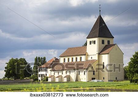 Stock Image - "Church of St. George, Oberzell, Reichenau, UNESCO World Cultural Heritage Site, Baden-Wurttemberg, Germany, Europe". Fotosearch
