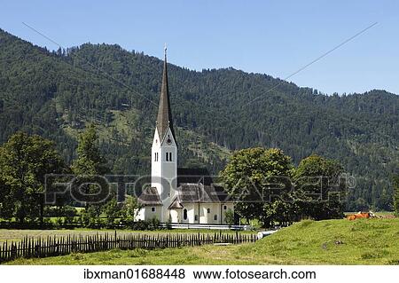 "Church of St. Leonhard, Fischhausen at Schliersee lake, Mangfall Mountains, Upper Bavaria, Bavaria, Germany, Europe" View Large Photo Image Stock Photo - "Church of St. Leonhard, Fischhausen at Schliersee lake, Mangfall Mountains, Upper Bavaria, Bavaria, Germany, Europe". Fotosearch