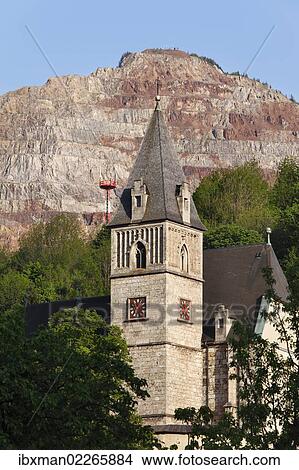 "Church of St. Oswald, Erzberg mountain at the back, Eisenerz, Styrian Iron Trail, Upper Styria, Styria, Austria, Europe" View Large Photo Image Picture - "Church of St. Oswald, Erzberg mountain at the back, Eisenerz, Styrian Iron Trail, Upper Styria, Styria, Austria, Europe". Fotosearch