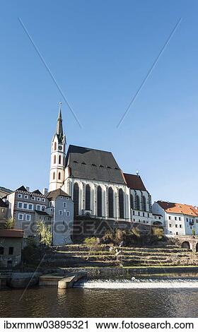 "Church of St. Vitus on the Vltava River, UNESCO World Heritage Site, Cesky Krumlov, South Bohemia, Czech Republic, Europe" View Large Photo Image Stock Image - "Church of St. Vitus on the Vltava River, UNESCO World Heritage Site, Cesky Krumlov, South Bohemia, Czech Republic, Europe". Fotosearch