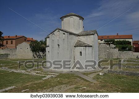 "Church of the Holy Cross or Crkva svetog Kriza, smallest cathedral in the world, Nin, Zadar County, Croatia, Europe" View Large Photo Image Stock Photo - "Church of the Holy Cross or Crkva svetog Kriza, smallest cathedral in the world, Nin, Zadar County, Croatia, Europe". Fotosearch