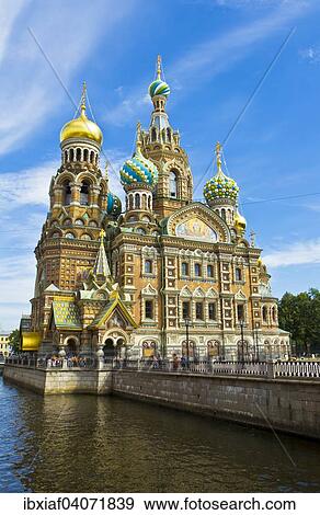 Stock Photo - "Church of the Savior on Spilled Blood, Saint Petersburg, Russia, Europe". Fotosearch