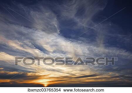 "Cirrus clouds (Cirrus) with the setting sun, Middle Franconia, Bavaria, Germany, Europe" View Large Photo Image Picture - "Cirrus clouds (Cirrus) with the setting sun, Middle Franconia, Bavaria, Germany, Europe". Fotosearch