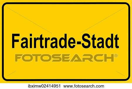 "City limit sign, entering Fairtrade-Stadt, German for a town with fairtrade" View Large Photo Image Stock Image - "City limit sign, entering Fairtrade-Stadt, German for a town with fairtrade". Fotosearch
