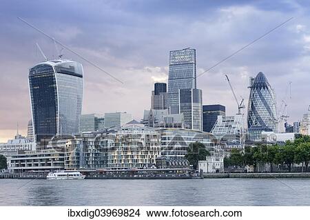 "City of London skyline, including the Walkie Talkie building, Leadenhall building and The Gherkin, London, England, United Kingdom, Europe" View Large Photo Image Picture - "City of London skyline, including the Walkie Talkie building, Leadenhall building and The Gherkin, London, England, United Kingdom, Europe". Fotosearch