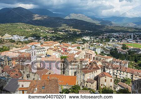"City view from the Citadel of Corte, Corte, Corsica, France, Europe" View Large Photo Image Stock Image - "City view from the Citadel of Corte, Corte, Corsica, France, Europe". Fotosearch