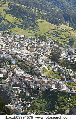 "Cityscape, view from the El Panecillo hill to the San Diego neighbourhood, historic centre, Quito, Pichincha Province, Ecuador, South America" View Large Photo Image Stock Photo - "Cityscape, view from the El Panecillo hill to the San Diego neighbourhood, historic centre, Quito, Pichincha Province, Ecuador, South America". Fotosearch