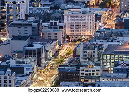 "Cityscape, Wellington waterfront at dusk, New Zealand, North Island, Oceania" View Large Photo Image Stock Photo - "Cityscape, Wellington waterfront at dusk, New Zealand, North Island, Oceania". Fotosearch