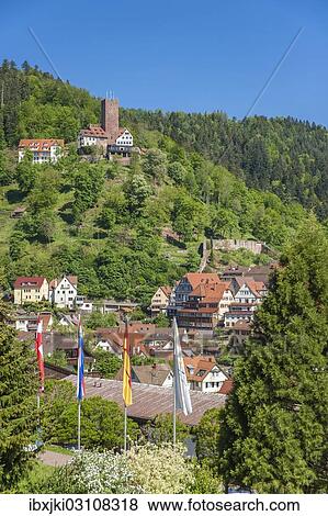 "Cityscape with Burg Liebenzell Castle, Bad Liebenzell, Nordschwarzwald, Schwarzwald, Baden-Wurttemberg, Germany, Europe" View Large Photo Image Stock Photo - "Cityscape with Burg Liebenzell Castle, Bad Liebenzell, Nordschwarzwald, Schwarzwald, Baden-Wurttemberg, Germany, Europe". Fotosearch