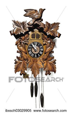"Classic wood-carved Black Forest cuckoo clock, the hands are stopped at eleven fifty-five, Germany, Europe" View Large Photo Image Stock Photography - "Classic wood-carved Black Forest cuckoo clock, the hands are stopped at eleven fifty-five, Germany, Europe". Fotosearch