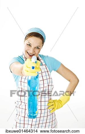 Cleaning lady at work View Large Photo Image Picture - Cleaning lady at work. Fotosearch