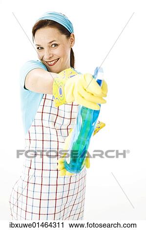 Cleaning lady at work View Large Photo Image Stock Image - Cleaning lady at work. Fotosearch