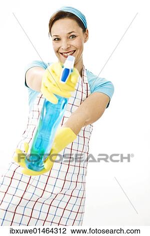 Cleaning lady at work View Large Photo Image Stock Image - Cleaning lady at work. Fotosearch
