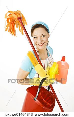Cleaning lady at work View Large Photo Image Stock Image - Cleaning lady at work. Fotosearch