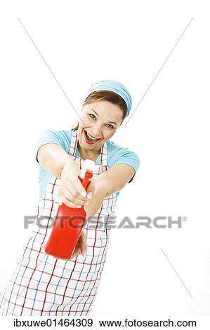 Stock Photo - Cleaning lady at work. Fotosearch