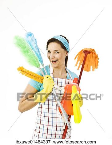Cleaning lady at work View Large Photo Image Stock Photo - Cleaning lady at work. Fotosearch