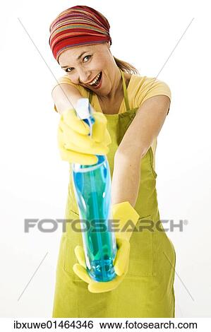 Cleaning lady at work View Large Photo Image Stock Photograph - Cleaning lady at work. Fotosearch