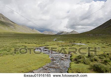 "Clear mountain stream winding through a high valley, valley of the Tsotup-chu river near the Shug-La Pass, vast mountain scenery, Himalaya Range, Central Tibet, Ue-Tsang, Tibet Autonomous Region, People's Republic of China, Asia" View Large Photo Image Stock Photography - "Clear mountain stream winding through a high valley, valley of the Tsotup-chu river near the Shug-La Pass, vast mountain scenery, Himalaya Range, Central Tibet, Ue-Tsang, Tibet Autonomous Region, People's Republic of China, Asia". Fotosearch
