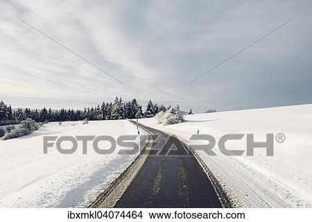 "Cleared country road in winter landscape, Baden-Wurttemberg, Germany, Europe" View Large Photo Image Picture - "Cleared country road in winter landscape, Baden-Wurttemberg, Germany, Europe". Fotosearch
