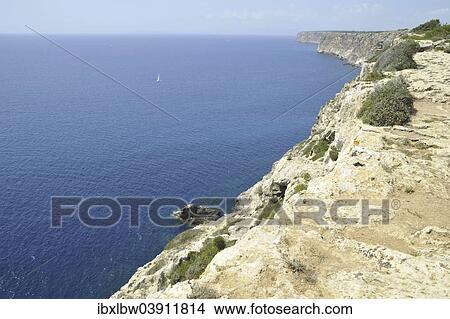"Cliff, Cap Blanc, Majorca, Balearic Islands, Spain, Europe" View Large Photo Image Picture - "Cliff, Cap Blanc, Majorca, Balearic Islands, Spain, Europe". Fotosearch