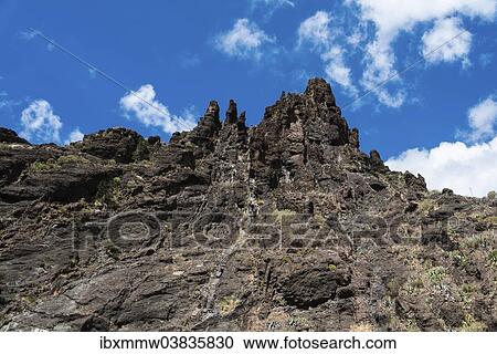 "Cliff in the Masca Gorge, rock formation, volcanic rocks, Tenerife, Canary Islands, Spain, Europe" View Large Photo Image Stock Image - "Cliff in the Masca Gorge, rock formation, volcanic rocks, Tenerife, Canary Islands, Spain, Europe". Fotosearch