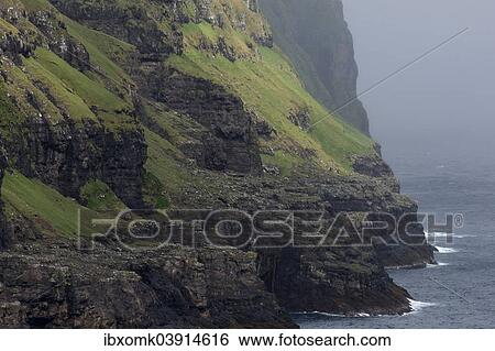 "Cliff near Tjornuvik, Streymoy, Faroe Islands, Denmark, Europe" View Large Photo Image Stock Photograph - "Cliff near Tjornuvik, Streymoy, Faroe Islands, Denmark, Europe". Fotosearch