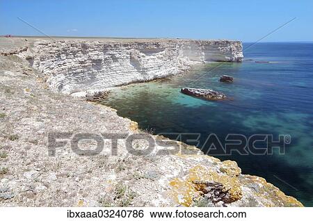 "Cliffs, coastline, Tarhankut Cape, Crimea, Ukraine, Europe" View Large Photo Image Stock Photograph - "Cliffs, coastline, Tarhankut Cape, Crimea, Ukraine, Europe". Fotosearch
