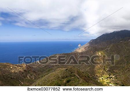 "Cliffs in the Anaga Mountains near the village of Taganana, Azano, Almaciga, Tenerife, Canary Islands, Spain, Europe" View Large Photo Image Stock Image - "Cliffs in the Anaga Mountains near the village of Taganana, Azano, Almaciga, Tenerife, Canary Islands, Spain, Europe". Fotosearch