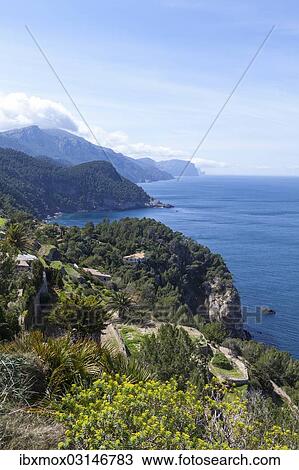 "Cliffs near Estellencs, Banyalbufar, Majorca, Balearic Islands, Spain, Europe" View Large Photo Image Stock Image - "Cliffs near Estellencs, Banyalbufar, Majorca, Balearic Islands, Spain, Europe". Fotosearch