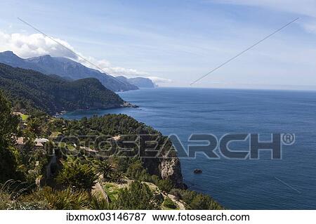 "Cliffs near Estellencs, Banyalbufar, Majorca, Balearic Islands, Spain, Europe" View Large Photo Image Stock Photo - "Cliffs near Estellencs, Banyalbufar, Majorca, Balearic Islands, Spain, Europe". Fotosearch