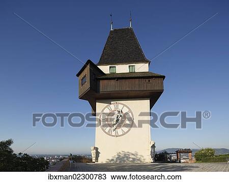 "Clock tower on Schlossberg, castle hill, Graz, Styria, Austria, Europe, PublicGround, Europe" View Large Photo Image Stock Image - "Clock tower on Schlossberg, castle hill, Graz, Styria, Austria, Europe, PublicGround, Europe". Fotosearch