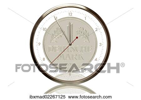 "Clock with a Deutschmark coin produced in 2012, 5 minutes to twelve, eleventh hour, symbolic image for euro crisis" View Large Photo Image Stock Photography - "Clock with a Deutschmark coin produced in 2012, 5 minutes to twelve, eleventh hour, symbolic image for euro crisis". Fotosearch