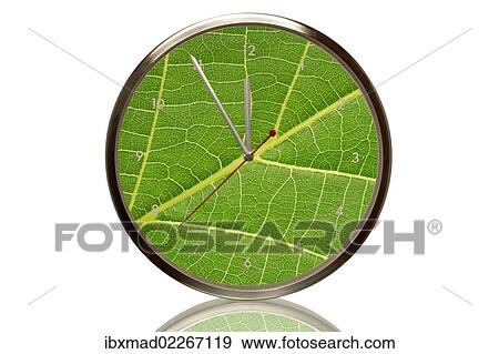 "Clock with a green leaf, 5 minutes to twelve, eleventh hour, symbolic image for environment protection" View Large Photo Image Stock Photo - "Clock with a green leaf, 5 minutes to twelve, eleventh hour, symbolic image for environment protection". Fotosearch