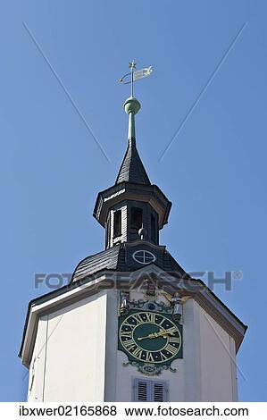 "Clock with mechanical figures, tower of city hall, market square, Jena, Thuringia, Germany, Europe" View Large Photo Image Stock Photo - "Clock with mechanical figures, tower of city hall, market square, Jena, Thuringia, Germany, Europe". Fotosearch