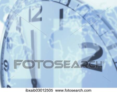 "Clock with world map, five minutes to midnight" View Large Photo Image Stock Photography - "Clock with world map, five minutes to midnight". Fotosearch