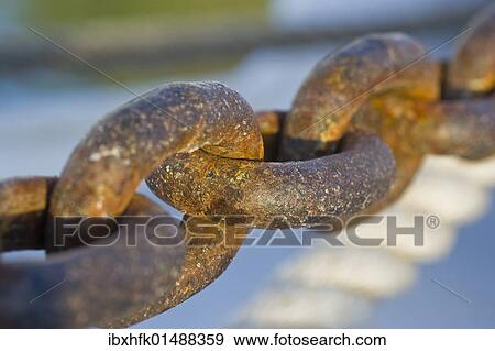 Close-up of rusty anchor chain View Large Photo Image Stock Photo - Close-up of rusty anchor chain. Fotosearch