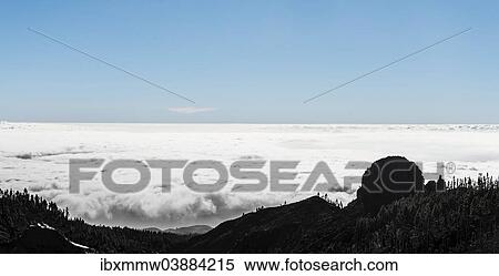 Stock Photography - "Cloud front, trade wind clouds, Tenerife, Canary Islands, Spain, Europe". Fotosearch