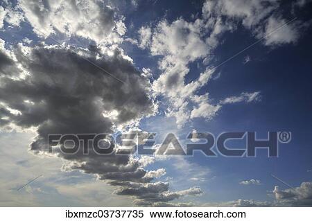 Stock Photography - "Clouds in the sky, Othenstorf, Mecklenburg-Western Pomerania, Germany, Europe". Fotosearch
