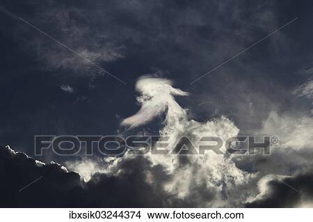 Picture - "Cloudy sky, Upper Swabia, Baden-Wurttemberg, Germany, Europe". Fotosearch