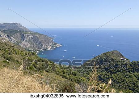 Stock Photography - "Coast, Cap d'Ail, French Riviera, Cote d'Azur, France, Europe". Fotosearch