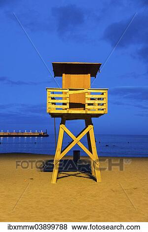 "Coast guard tower on the beach, in the evening, Santa Cruz de La Palma, La Palma, Canary Islands, Spain, Europe" View Large Photo Image Stock Photo - "Coast guard tower on the beach, in the evening, Santa Cruz de La Palma, La Palma, Canary Islands, Spain, Europe". Fotosearch