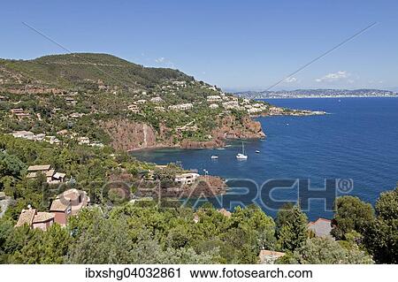 Stock Image - "Coast near Miramar, Cote d'Azur, France, Europe". Fotosearch